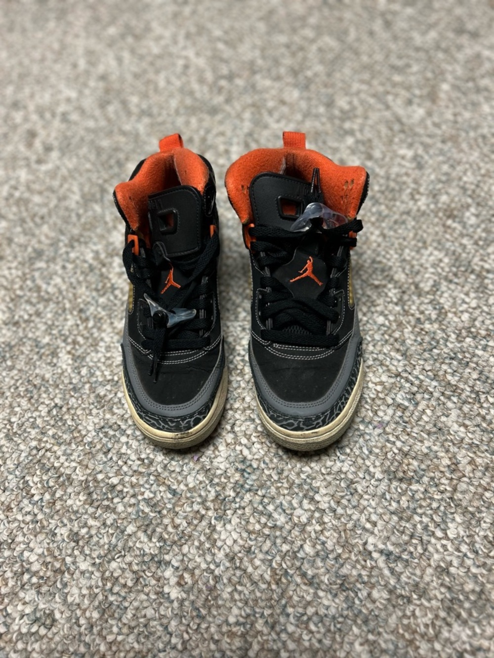 Nike Kids Black and Orange High-Top Sneakers